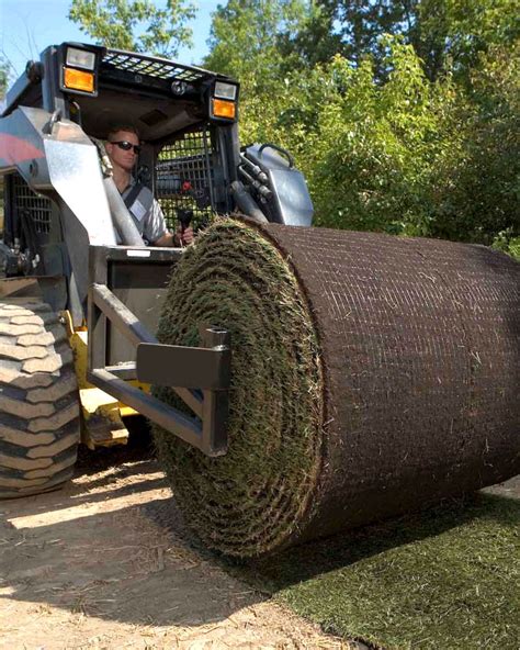 laying sod with skid steer|sod rollers for sale.